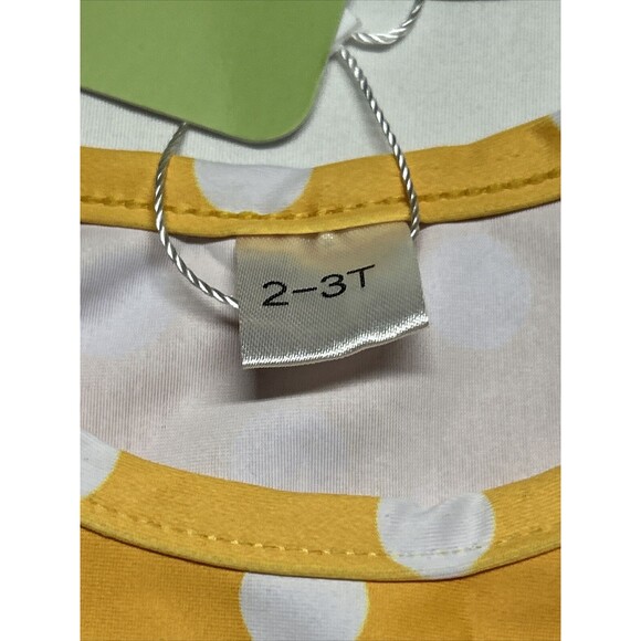 Younger Tree Size 2T-3T Yellow White Polka Dot 2 Piece Swimsuit - NWT - Picture 4 of 11